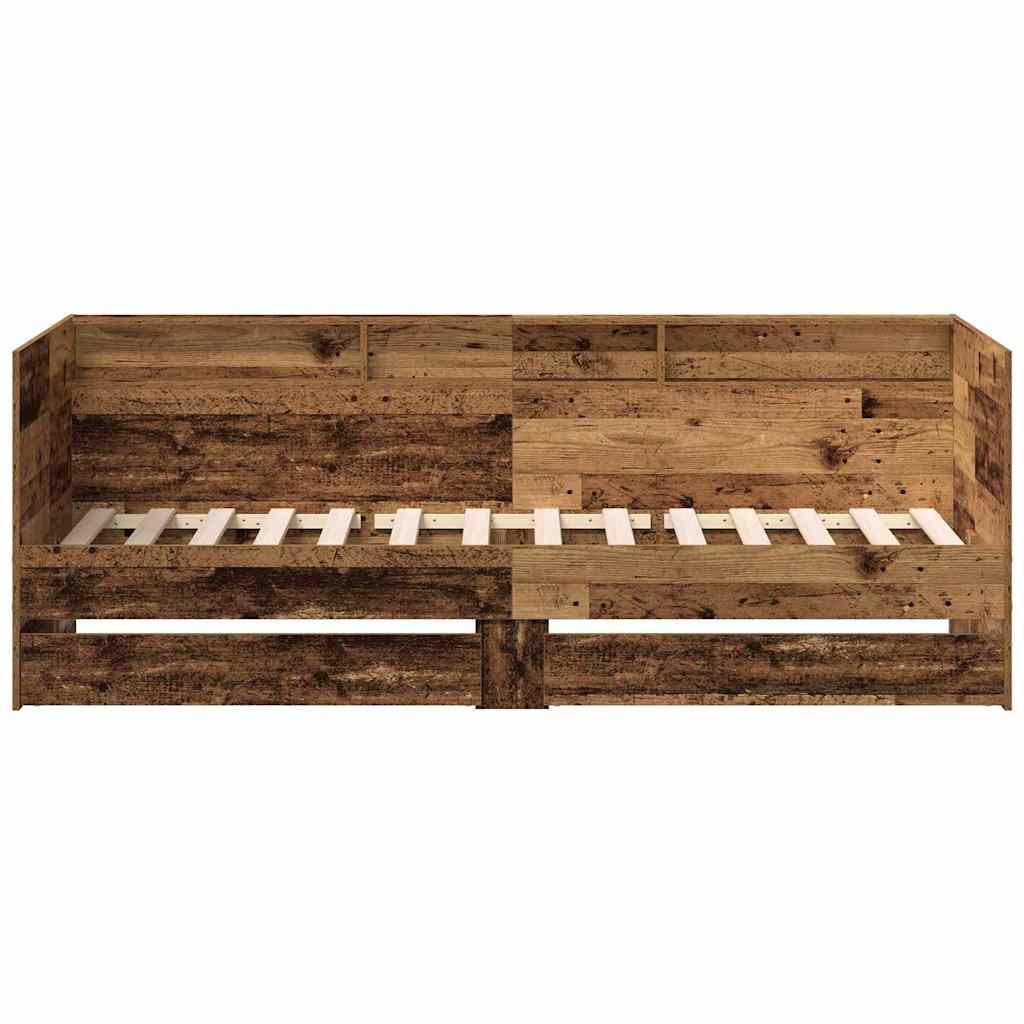 vidaXL Κρεβάτι ημέρας με Συρτάρι Παλαιό ξύλο Επεξεργασμένο ξύλο