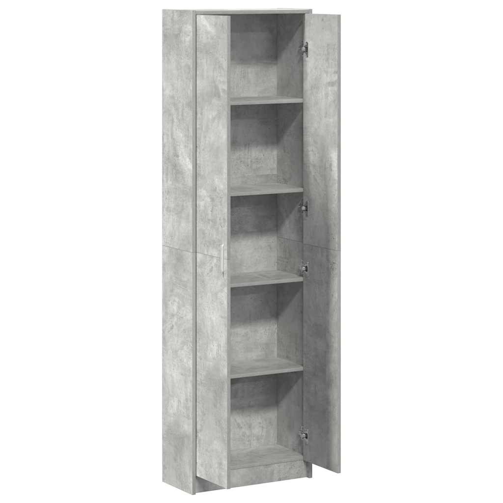 vidaXL Ντουλάπι Γκρι σκυροδέματος 55 x 25 x 189 εκ. Επεξεργασμένο ξύλο