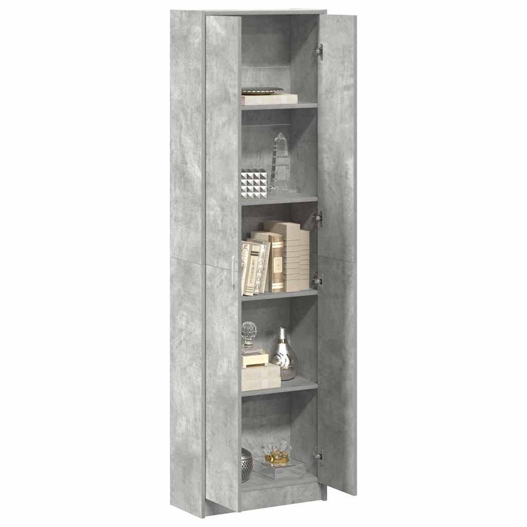 vidaXL Ντουλάπι Γκρι σκυροδέματος 55 x 25 x 189 εκ. Επεξεργασμένο ξύλο