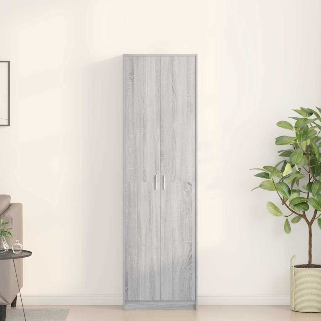 vidaXL Ντουλάπι Γκρι sonoma 55 x 25 x 189 εκ. Επεξεργασμένο ξύλο
