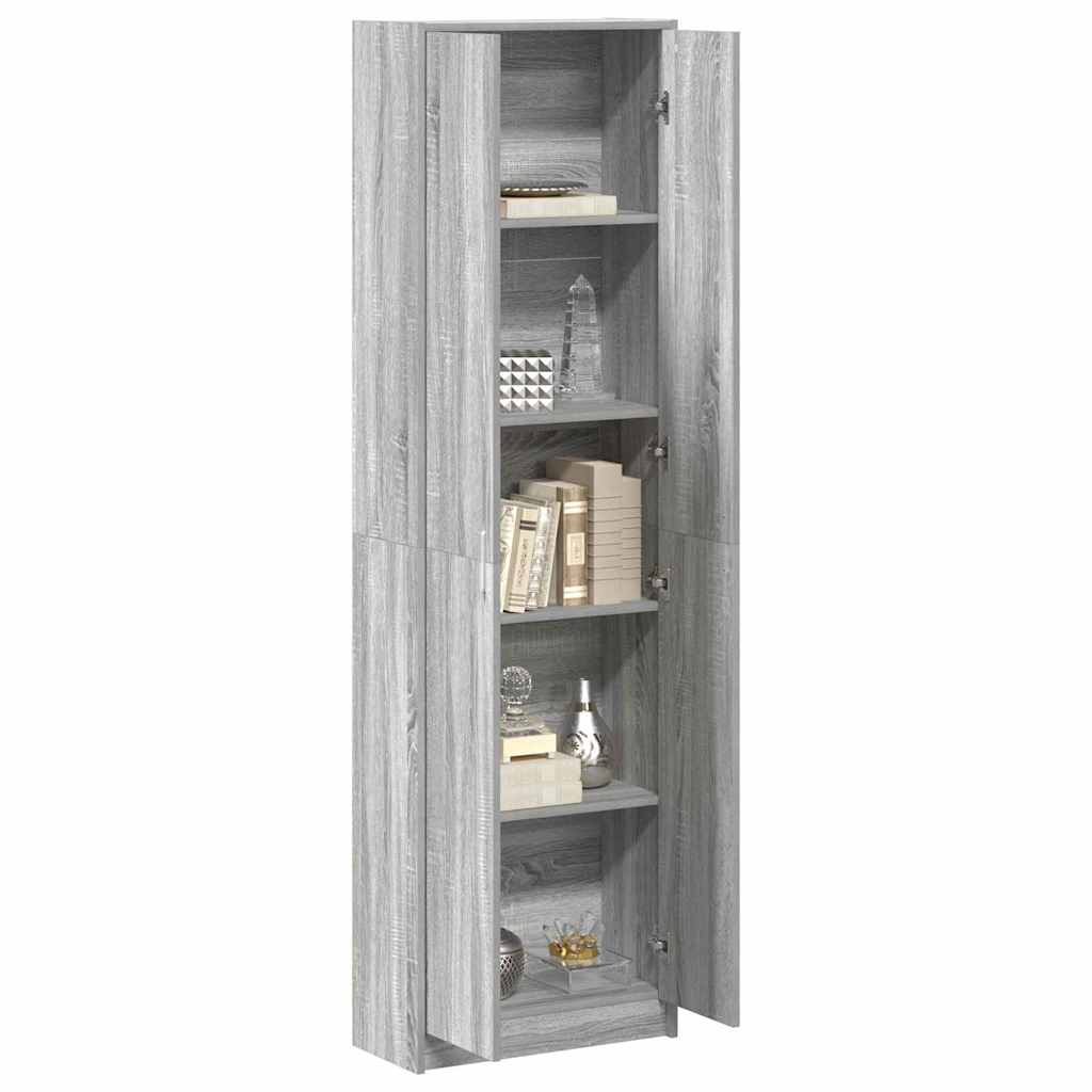 vidaXL Ντουλάπι Γκρι sonoma 55 x 25 x 189 εκ. Επεξεργασμένο ξύλο