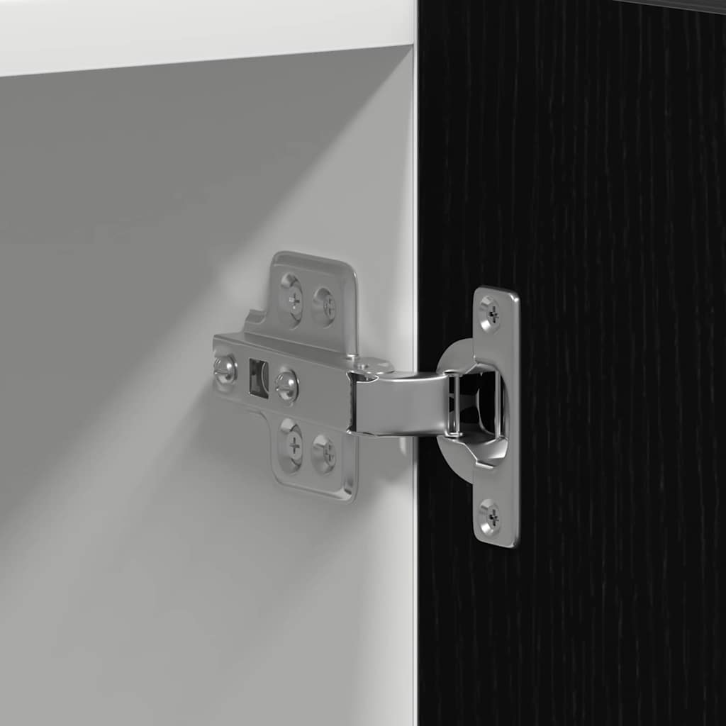 vidaXL Κουζίνα φούρνου μικροκυμάτων Μαύρη δρυς 60 x 57 x 207 εκ