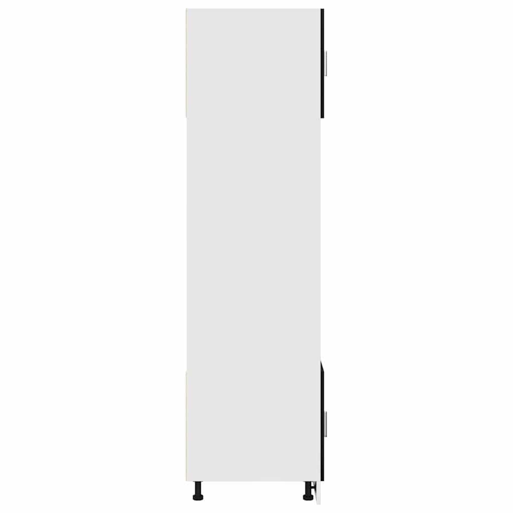 vidaXL Κουζίνα φούρνου μικροκυμάτων Μαύρη δρυς 60 x 57 x 207 εκ