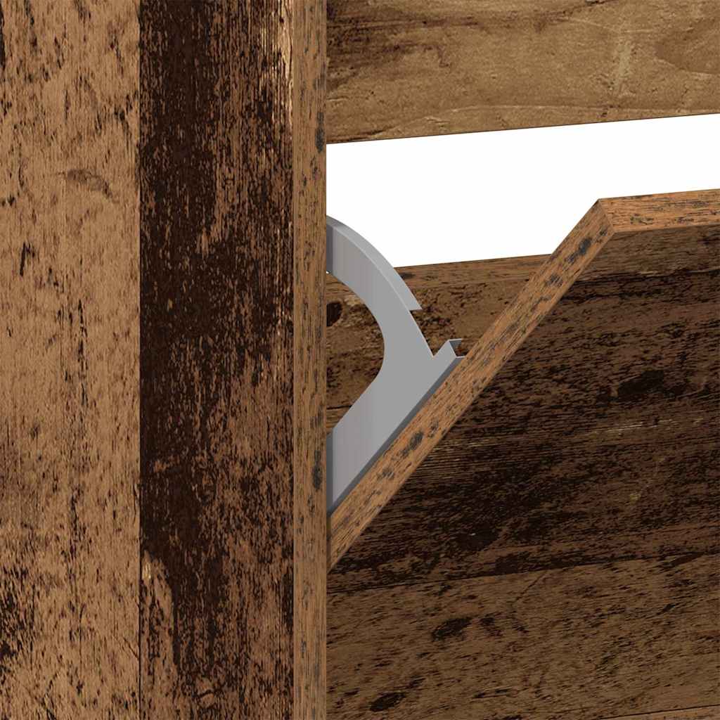 vidaXL Ντουλάπα Παπουτσιών με πόρτα Παλαιό ξύλο 80 x 21 x 163.5 cm