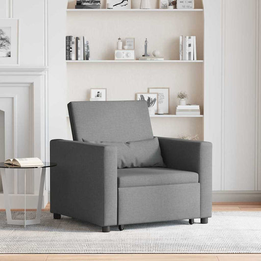 vidaXL Μονός καναπές-κρεβάτι Σκούρο γκρι 90 x 165 x 87 εκ. ύφασμα