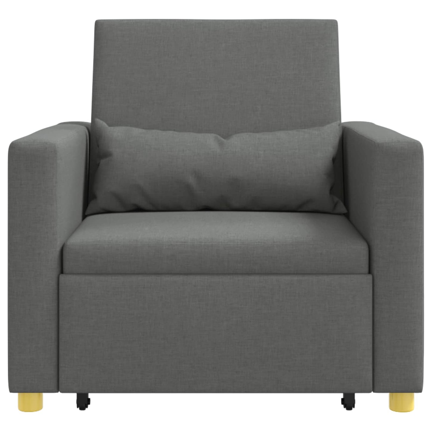 vidaXL Μονός καναπές-κρεβάτι Σκούρο γκρι 90 x 165 x 87 εκ. ύφασμα