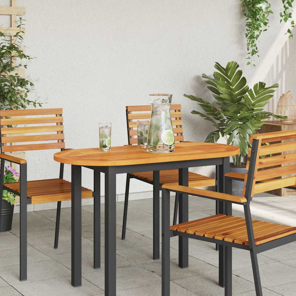 vidaXL Ωοειδής Επιφάνεια Τραπέζι 100x50x2.2 εκ. μασίφ ξύλο ακακίας