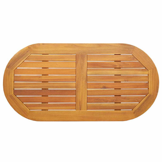 vidaXL Ωοειδής Επιφάνεια Τραπέζι 100x50x2.2 εκ. μασίφ ξύλο ακακίας