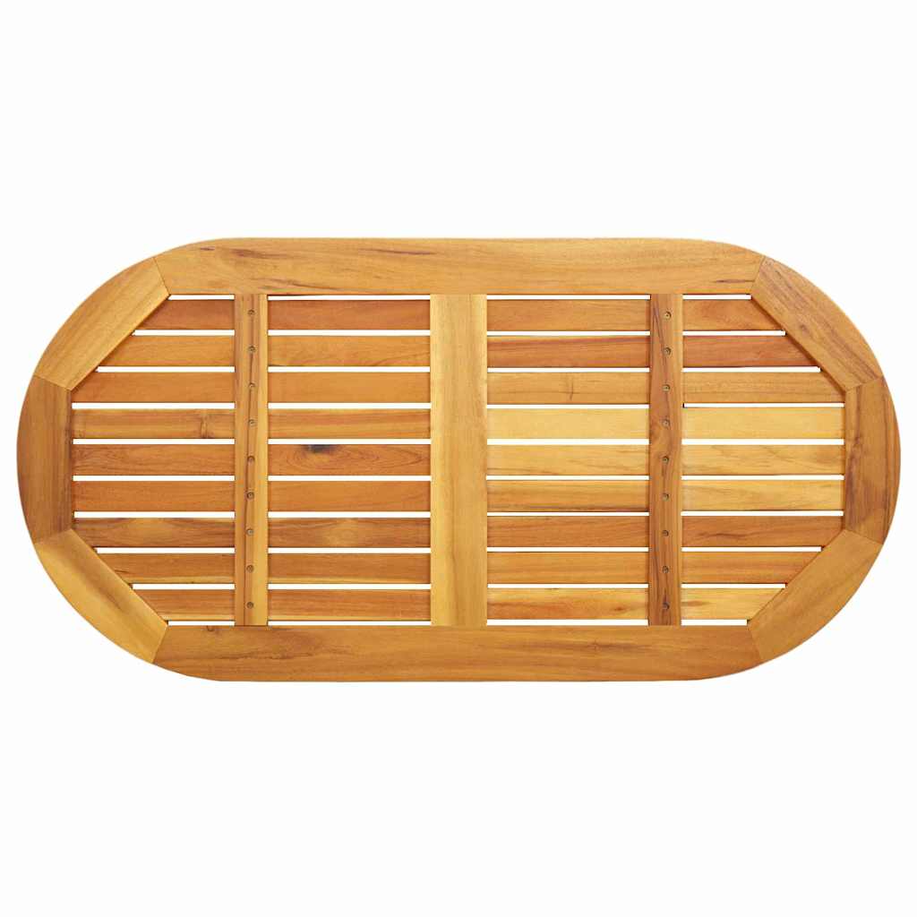 vidaXL Επιφάνεια Τραπεζιού 110x55x2,2 εκ. Ωοειδής Μασίφ Ξύλο Ακακίας