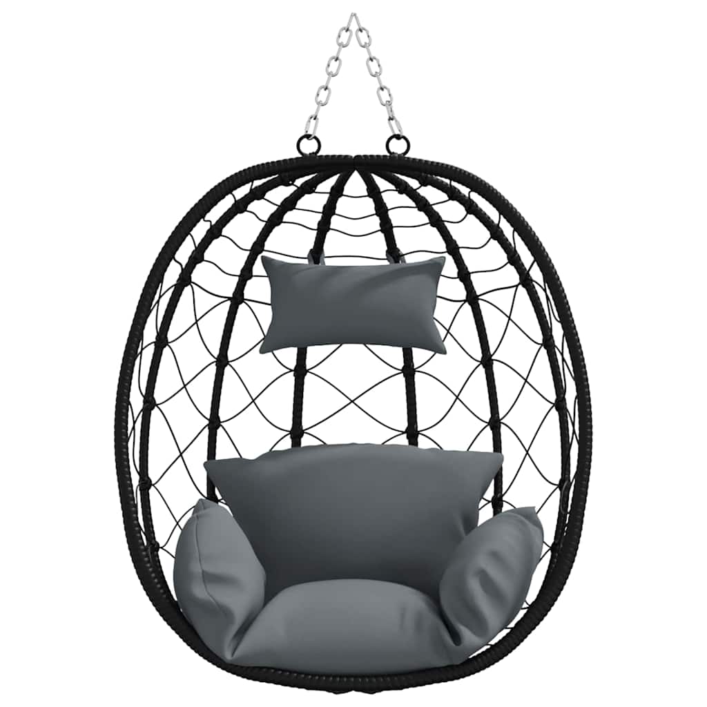 vidaXL Κρεμαστή καρέκλα αυγό Ανθρακί 91,5 x 60 x 110 εκ.