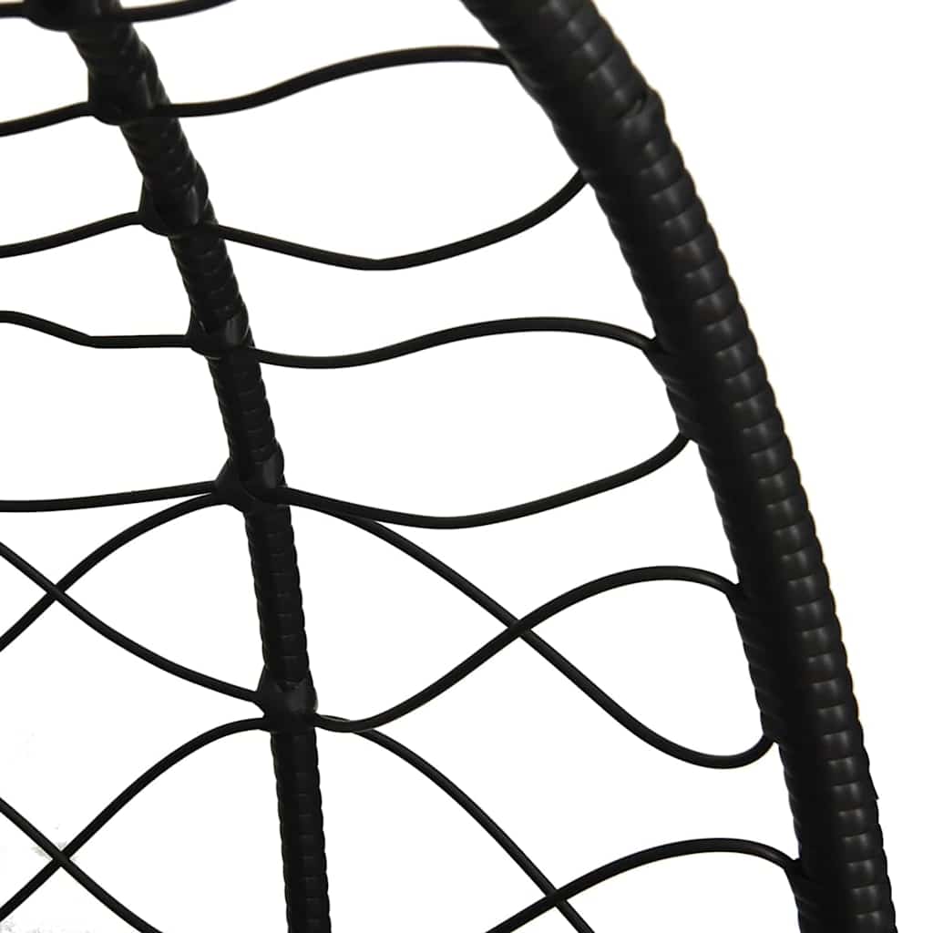 vidaXL Κρεμαστή καρέκλα αυγό Καφέ 91,5 x 54,5 x 107 εκ συνθετικό ρατάν