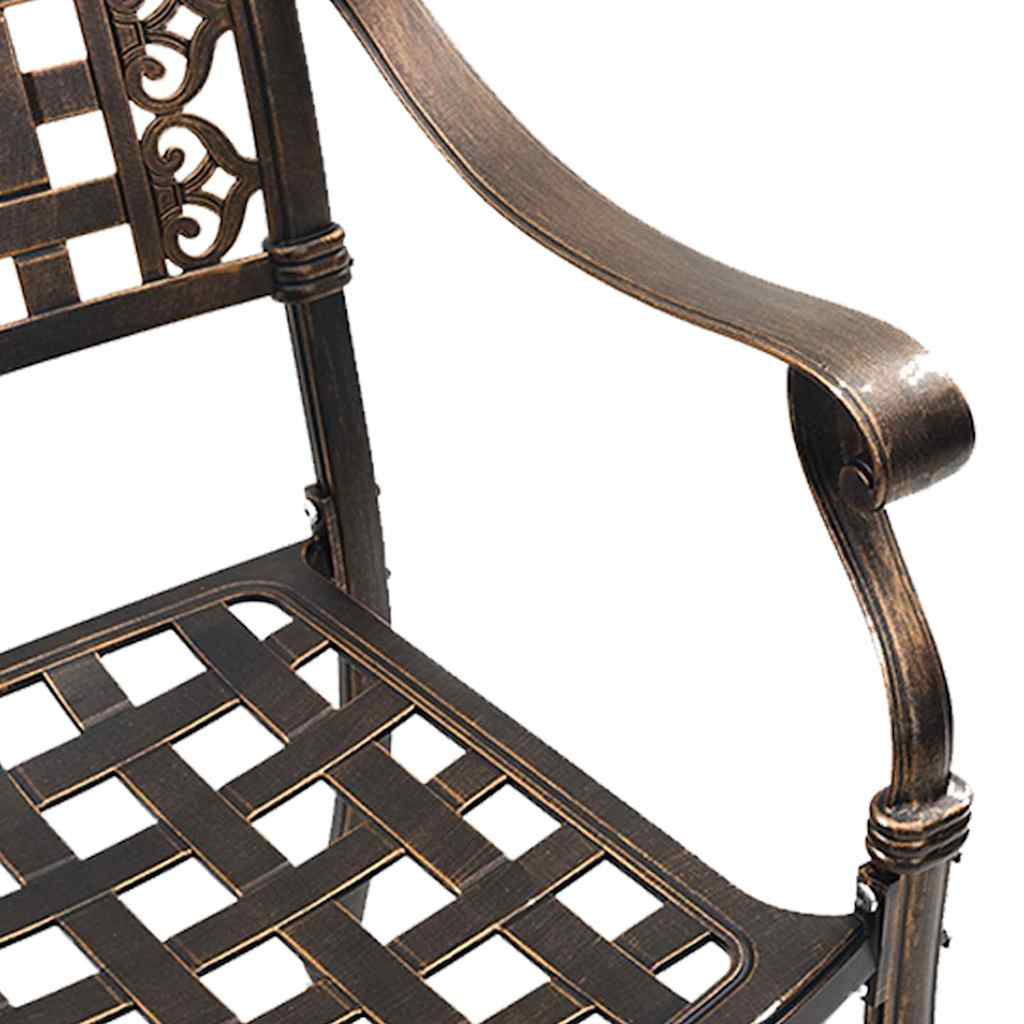 vidaXL Καρέκλα Κήπου 2 pcs Μπρονζέ 55 x 56,5 x 91εκ Αλουμίνιο