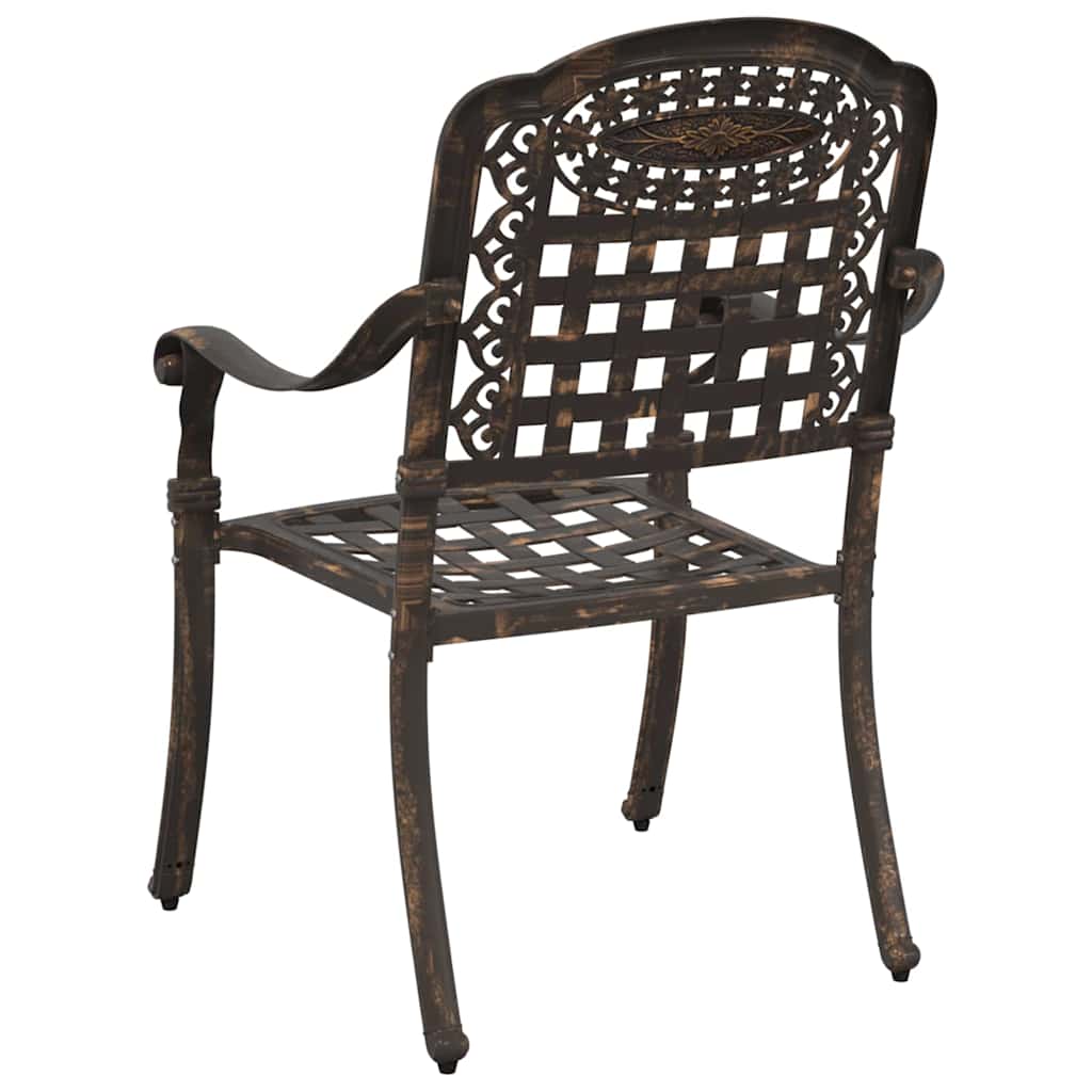 vidaXL Καρέκλα Κήπου 2 pcs Μπρονζέ 55 x 56,5 x 91εκ Αλουμίνιο