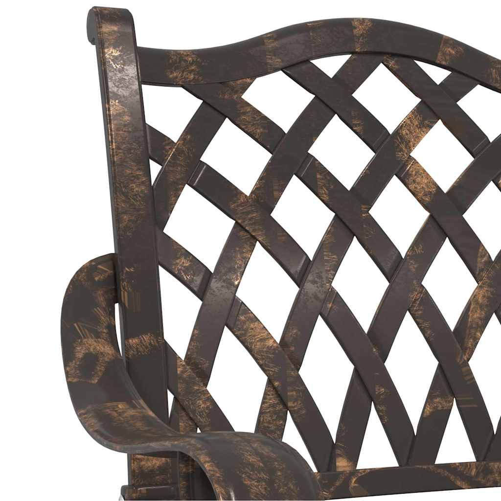 vidaXL Καρέκλα Κήπου 2 pcs Μπρονζέ 56 x 55 x 92.5εκ Αλουμίνιο
