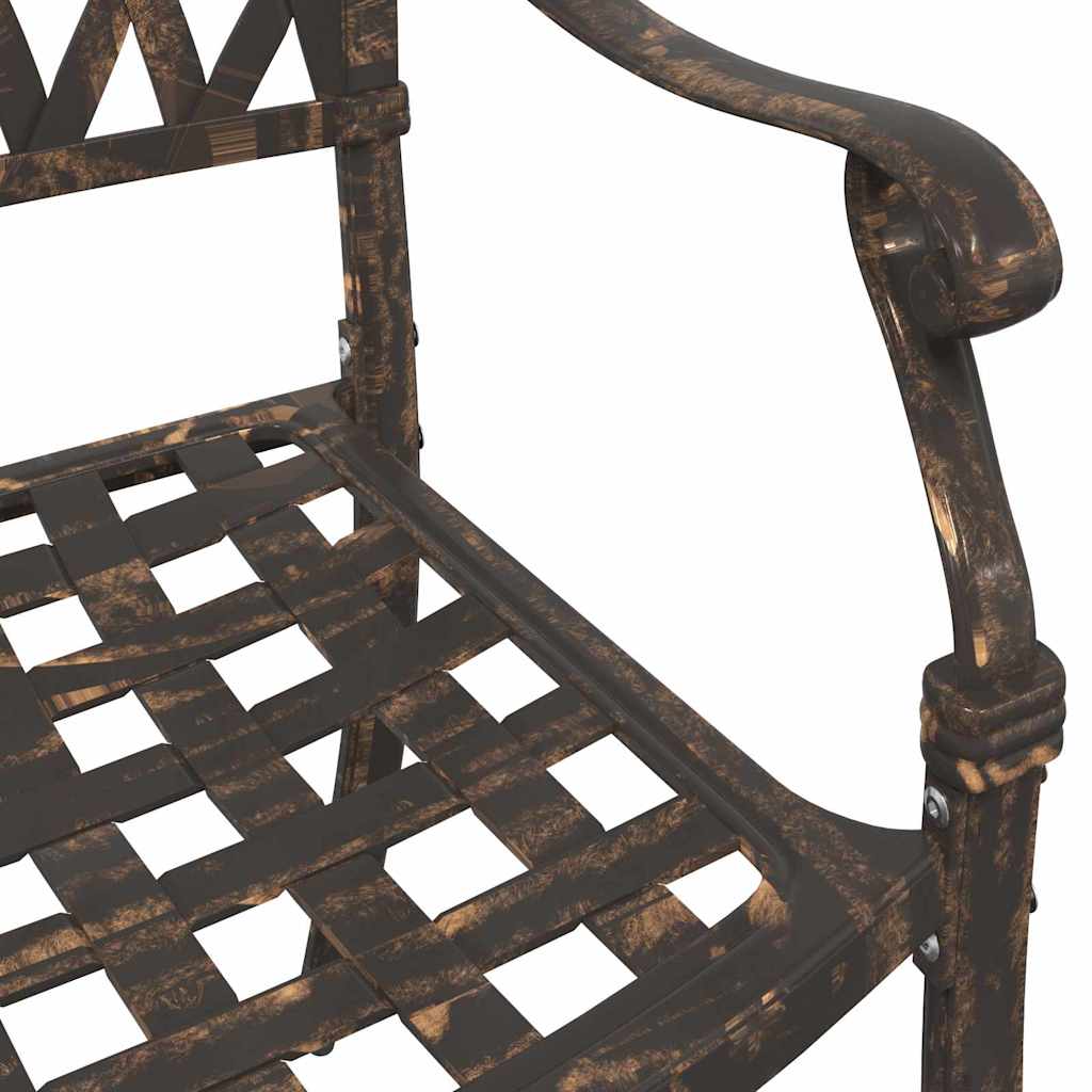 vidaXL Καρέκλα Κήπου 2 pcs Μπρονζέ 56 x 55 x 92.5εκ Αλουμίνιο