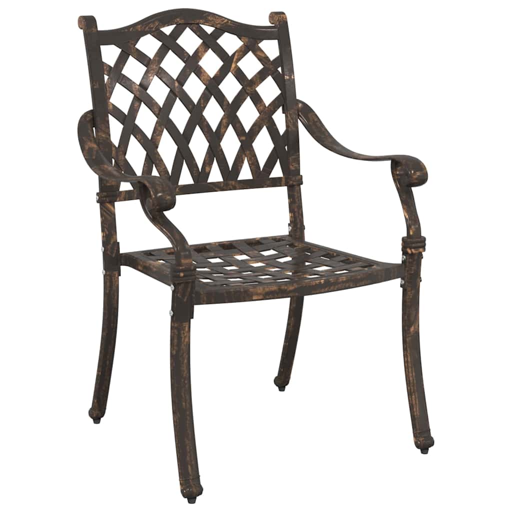 vidaXL Καρέκλα Κήπου 2 pcs Μπρονζέ 56 x 55 x 92.5εκ Αλουμίνιο