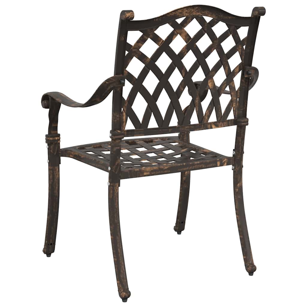 vidaXL Καρέκλα Κήπου 2 pcs Μπρονζέ 56 x 55 x 92.5εκ Αλουμίνιο