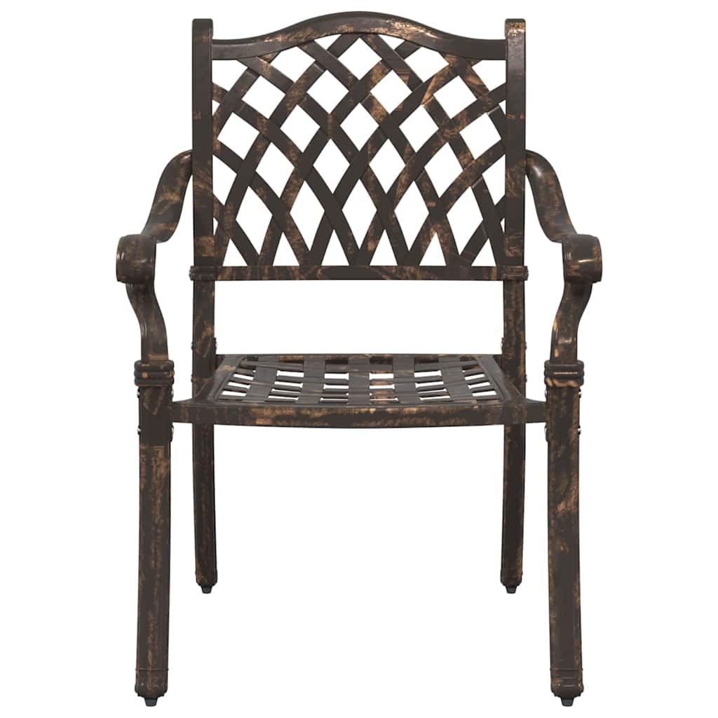 vidaXL Καρέκλα Κήπου 2 pcs Μπρονζέ 56 x 55 x 92.5εκ Αλουμίνιο