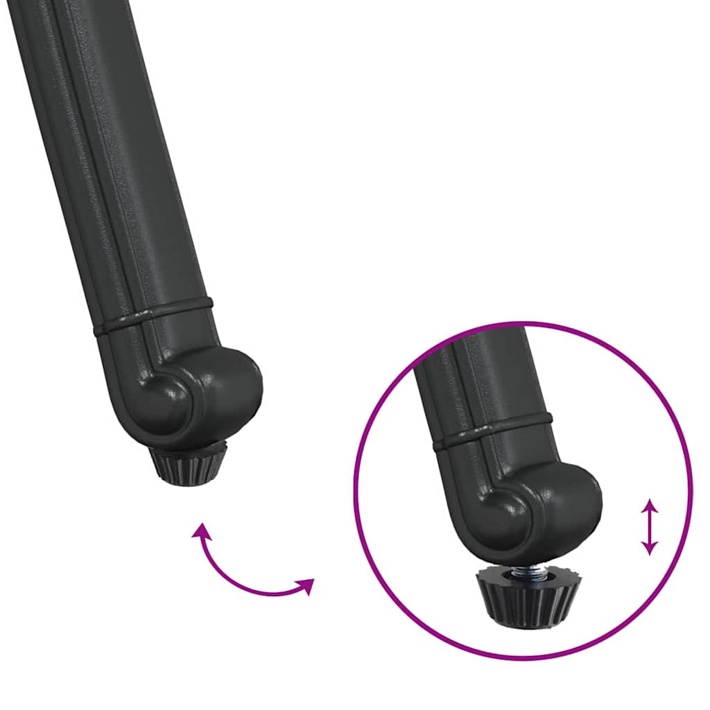 vidaXL Καρέκλα Κήπου 2 pcs Μαύρο 56 x 55 x 92.5εκ Αλουμίνιο