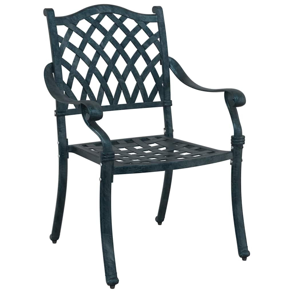 vidaXL Καρέκλα Κήπου 2 pcs Πράσινο 56 x 55 x 92.5εκ Αλουμίνιο