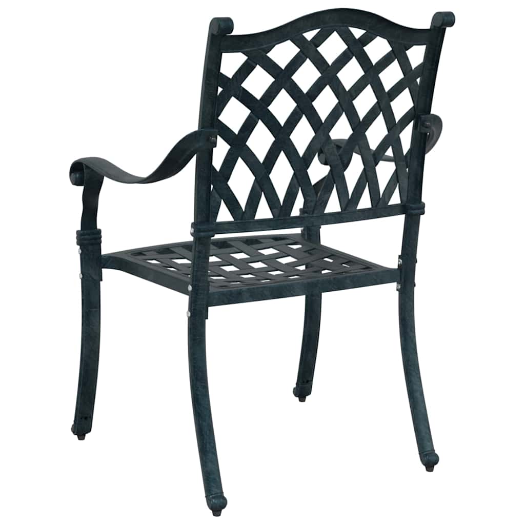 vidaXL Καρέκλα Κήπου 2 pcs Πράσινο 56 x 55 x 92.5εκ Αλουμίνιο