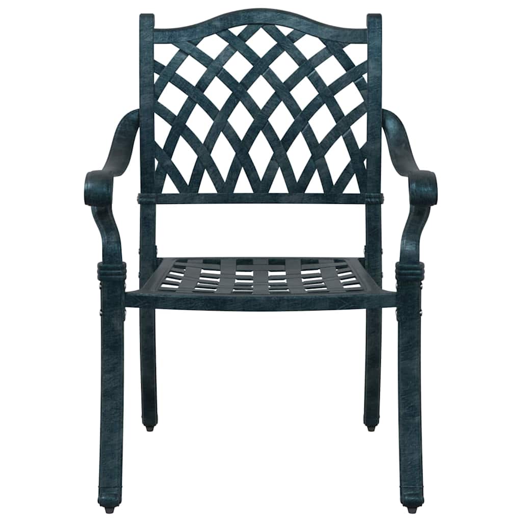 vidaXL Καρέκλα Κήπου 2 pcs Πράσινο 56 x 55 x 92.5εκ Αλουμίνιο