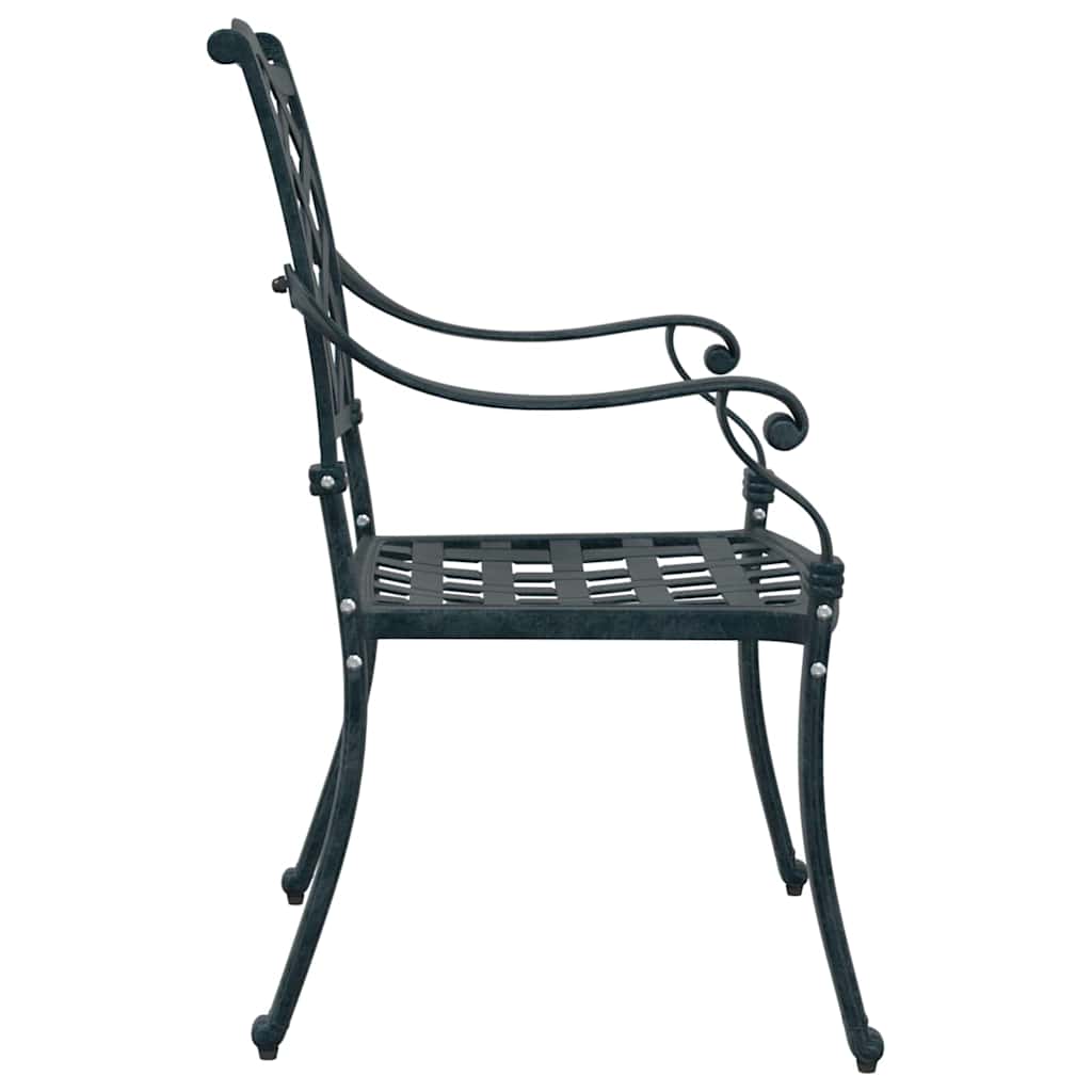 vidaXL Καρέκλα Κήπου 2 pcs Πράσινο 56 x 55 x 92.5εκ Αλουμίνιο