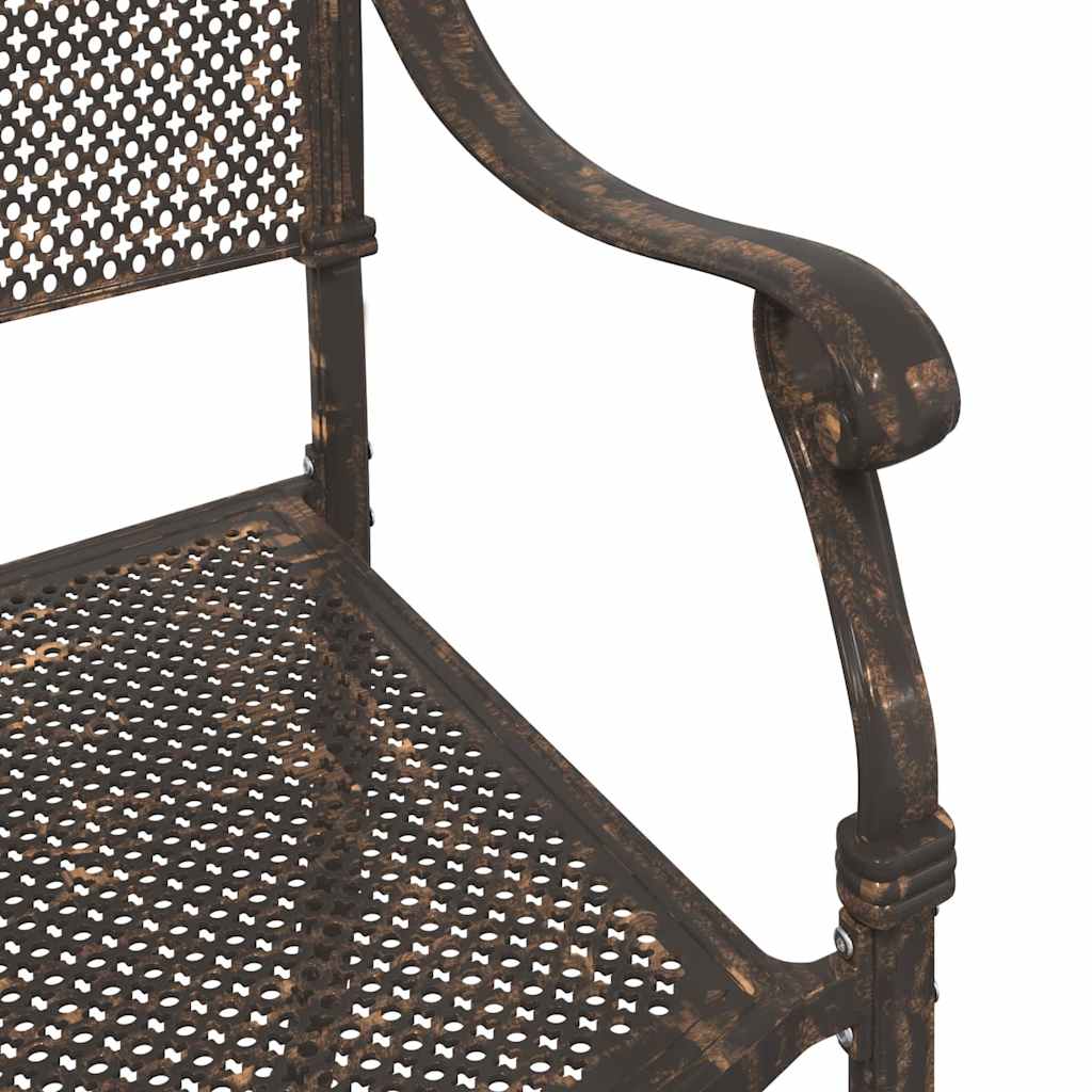 vidaXL Καρέκλα Κήπου 2 pcs Μπρονζέ 55 x 55 x 92,5 εκ. Αλουμίνιο