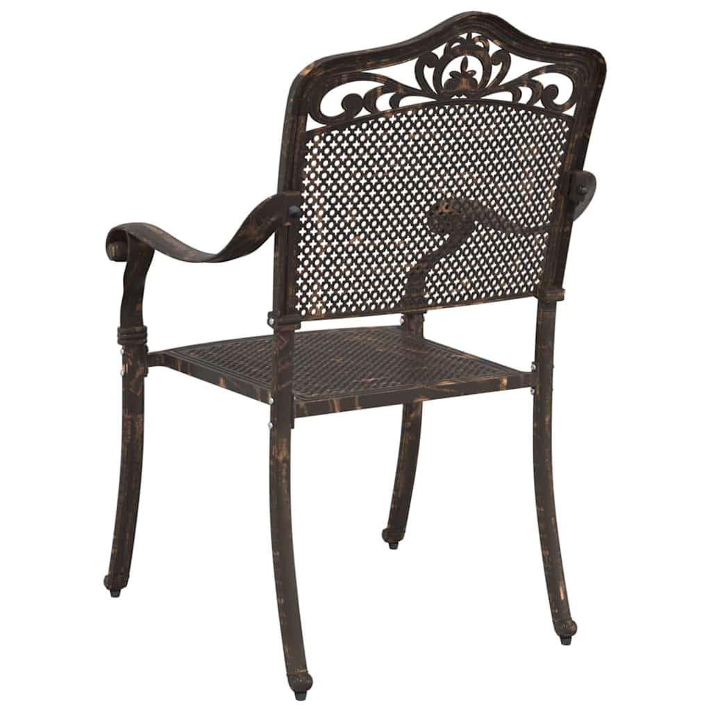 vidaXL Καρέκλα Κήπου 2 pcs Μπρονζέ 55 x 55 x 92,5 εκ. Αλουμίνιο