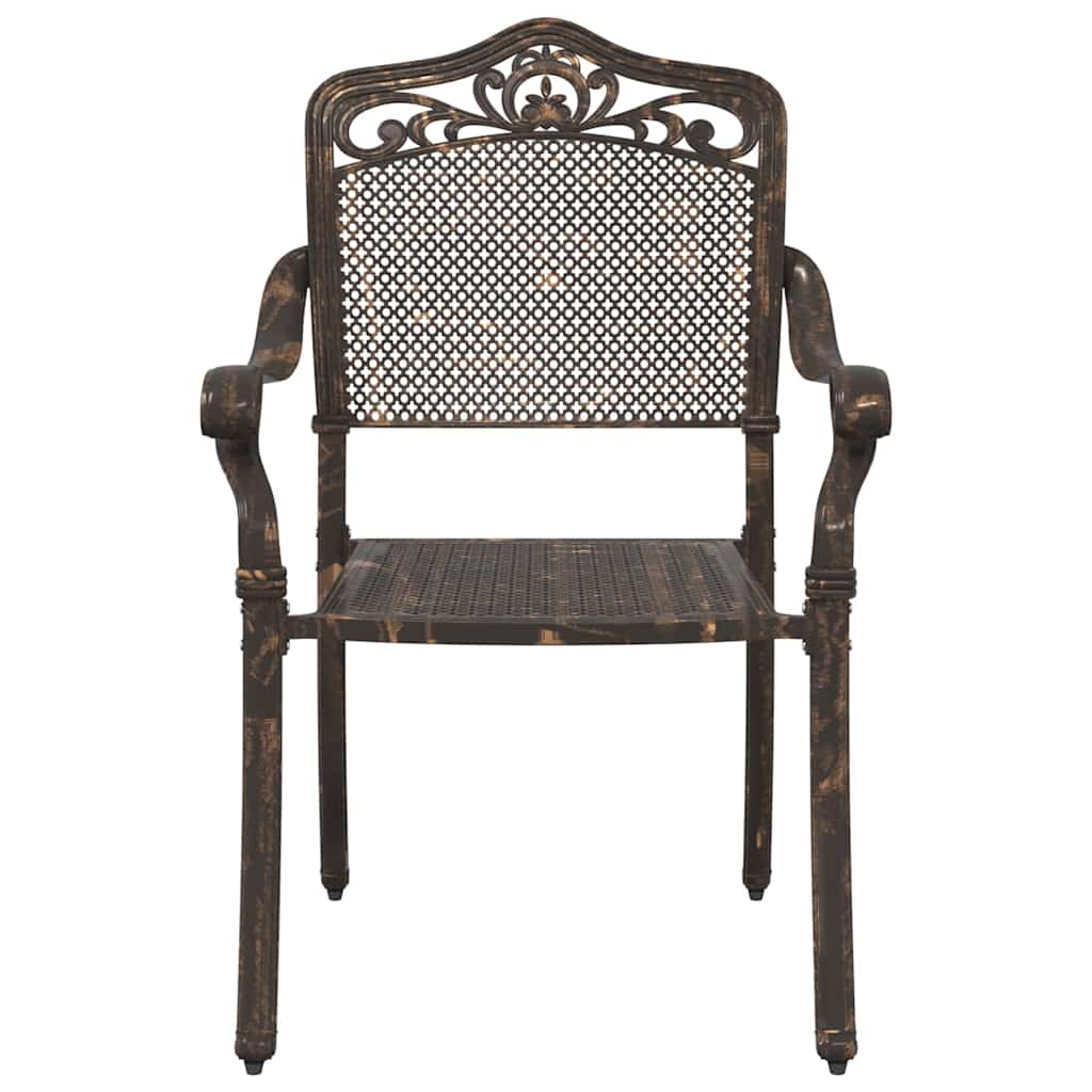 vidaXL Καρέκλα Κήπου 2 pcs Μπρονζέ 55 x 55 x 92,5 εκ. Αλουμίνιο