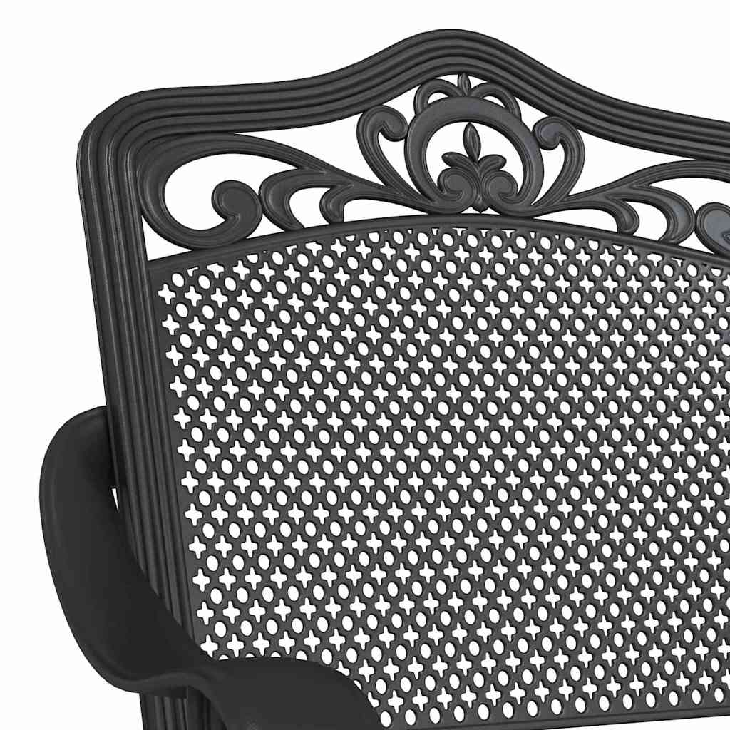vidaXL Καρέκλα Κήπου 2 pcs Μαύρο 55 x 55 x 92,5 εκ. Αλουμίνιο
