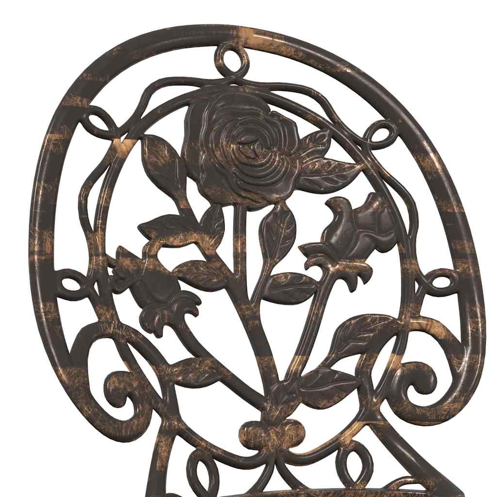 vidaXL Σετ Μπιστρό Κήπου 3 pcs Μπρονζέ Αλουμίνιο