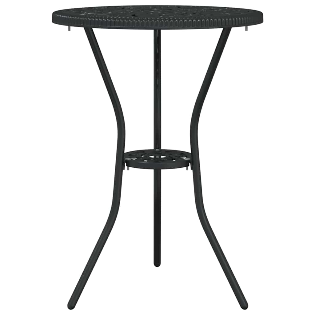 vidaXL Σετ Μπιστρό Κήπου 3 pcs Μαύρο Αλουμίνιο