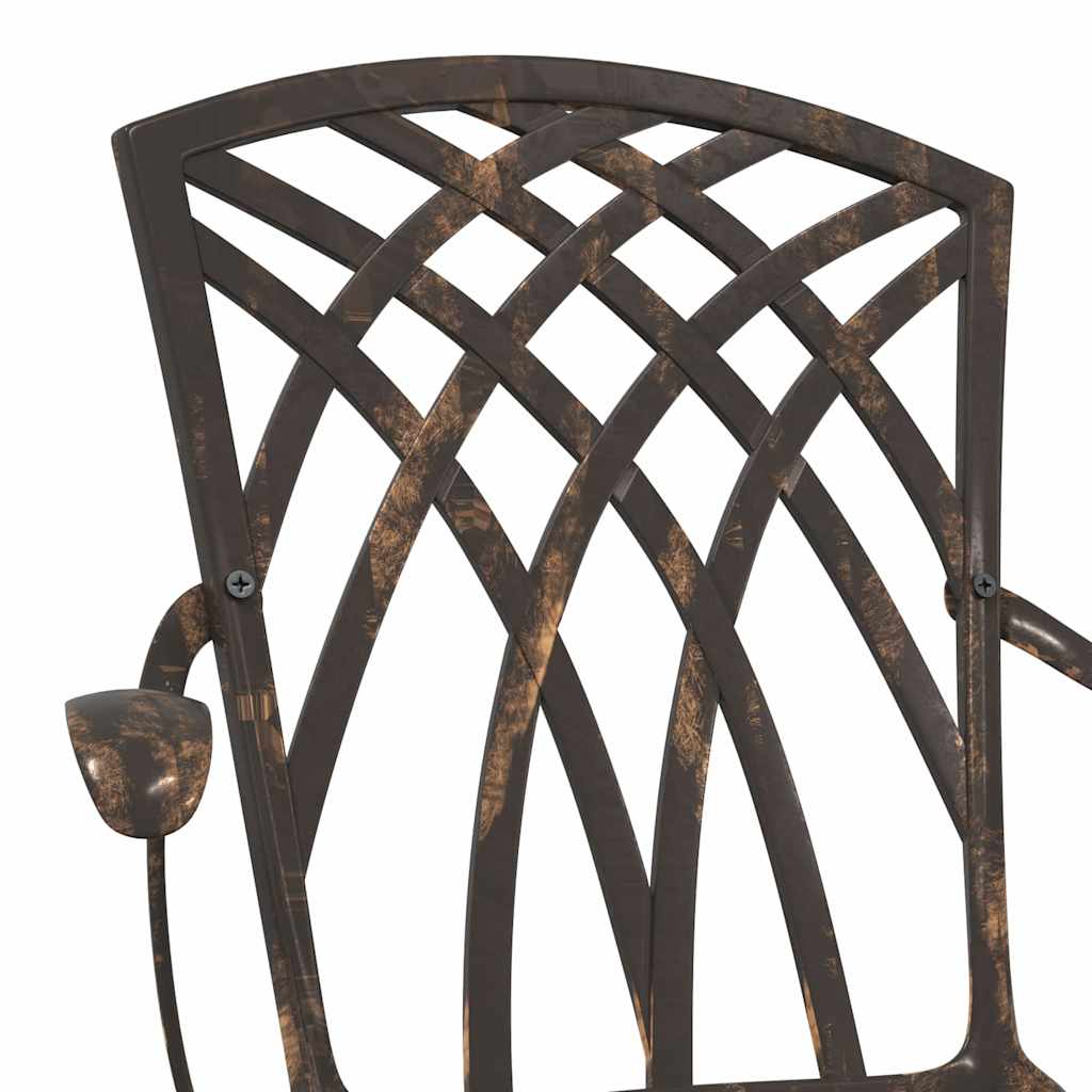 vidaXL Καρέκλα Κήπου 2 pcs Μπρονζέ 53 x 51 x 88,5 εκ. Αλουμίνιο