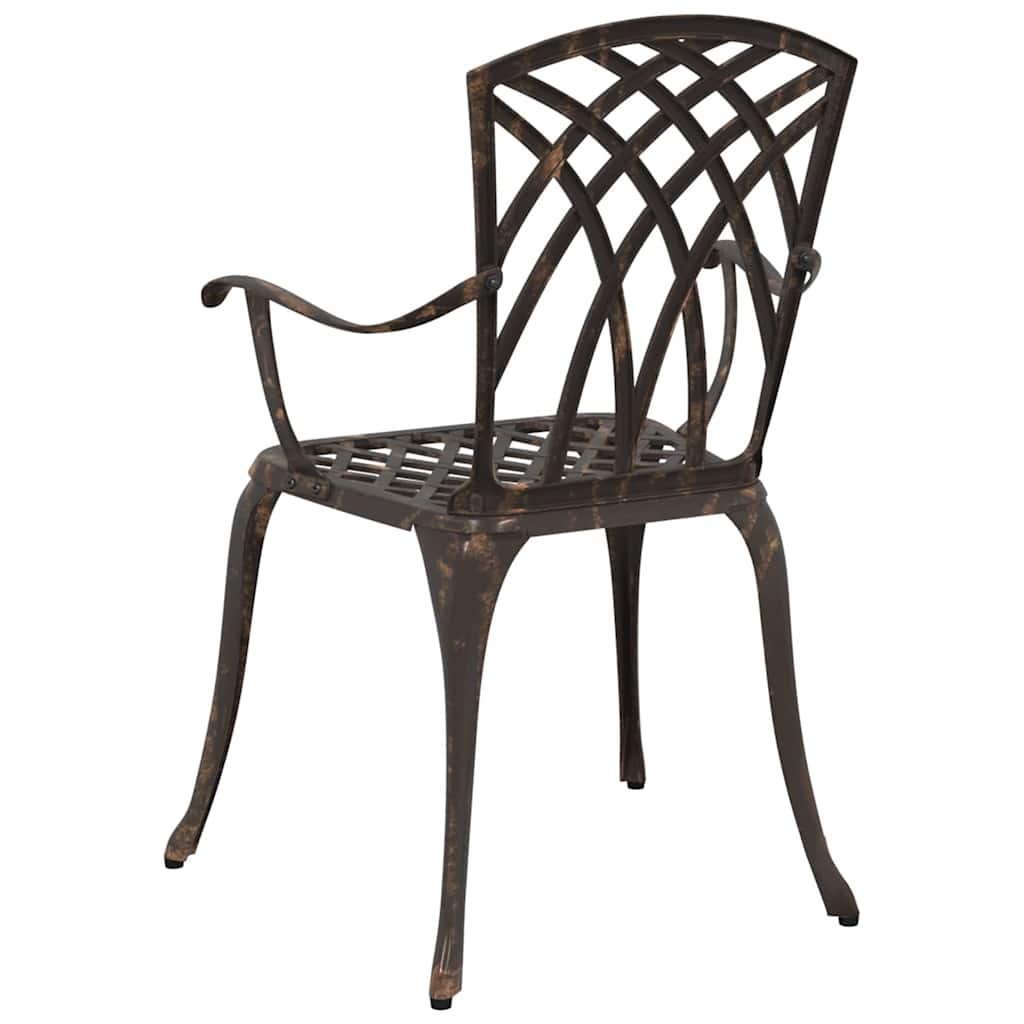 vidaXL Καρέκλα Κήπου 2 pcs Μπρονζέ 53 x 51 x 88,5 εκ. Αλουμίνιο