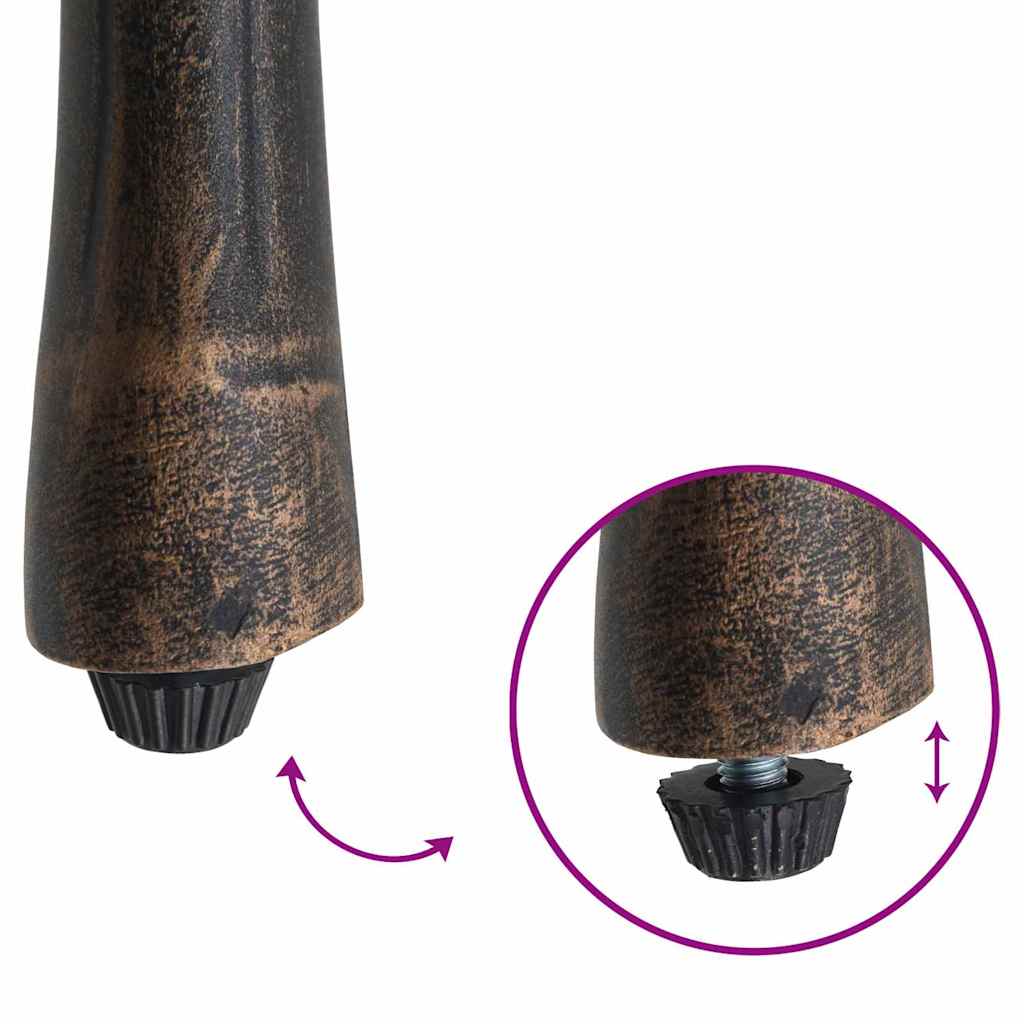 vidaXL Καρέκλα Κήπου 2 pcs Μπρονζέ 53 x 51 x 88,5 εκ. Αλουμίνιο