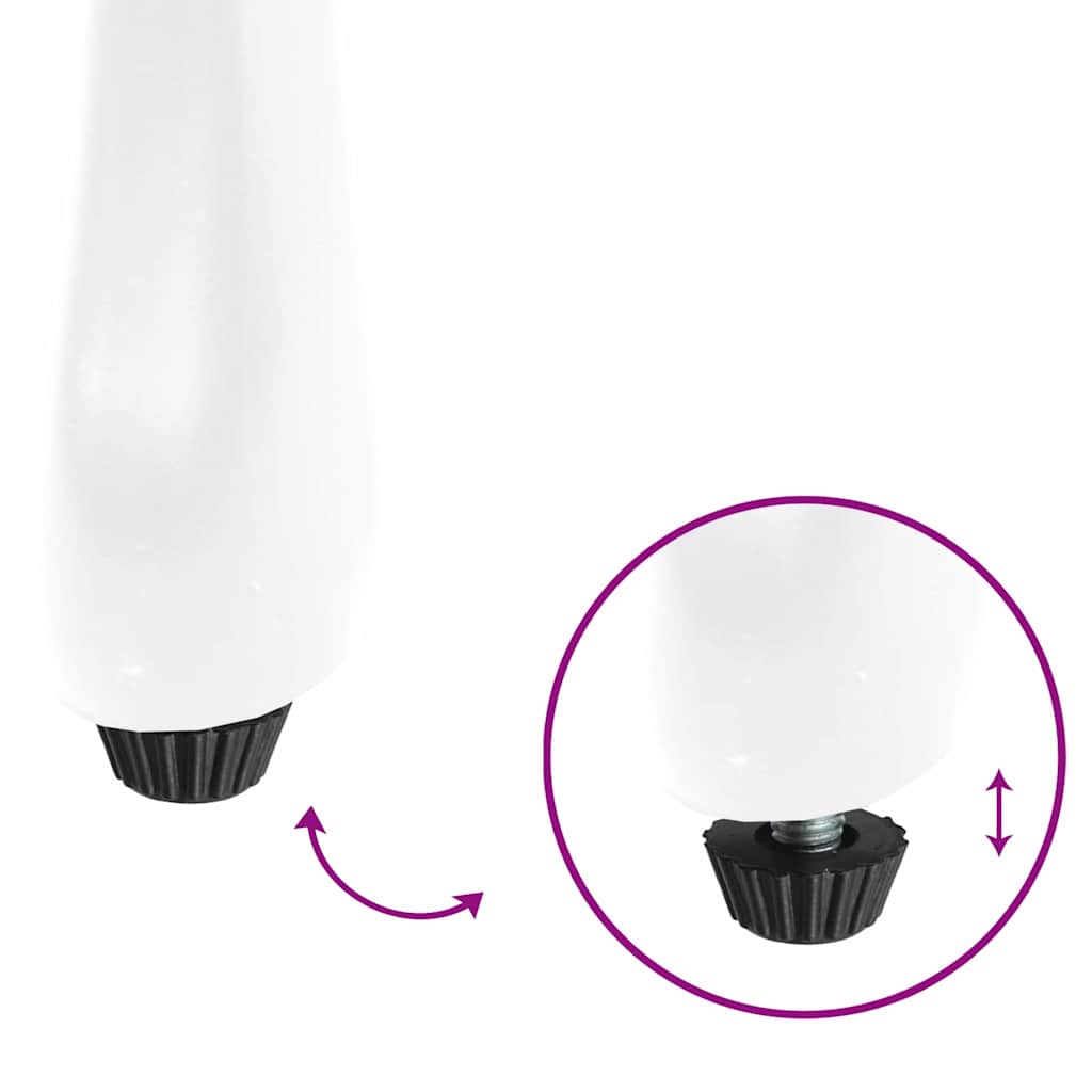 vidaXL Καρέκλα Κήπου 2 pcs Λευκό 53 x 51 x 88,5 εκ. Αλουμίνιο