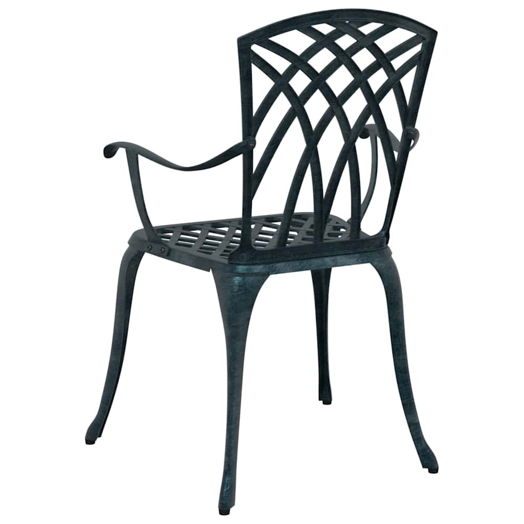 vidaXL Καρέκλα Κήπου 2 pcs Πράσινο 53 x 51 x 88,5 εκ. Αλουμίνιο