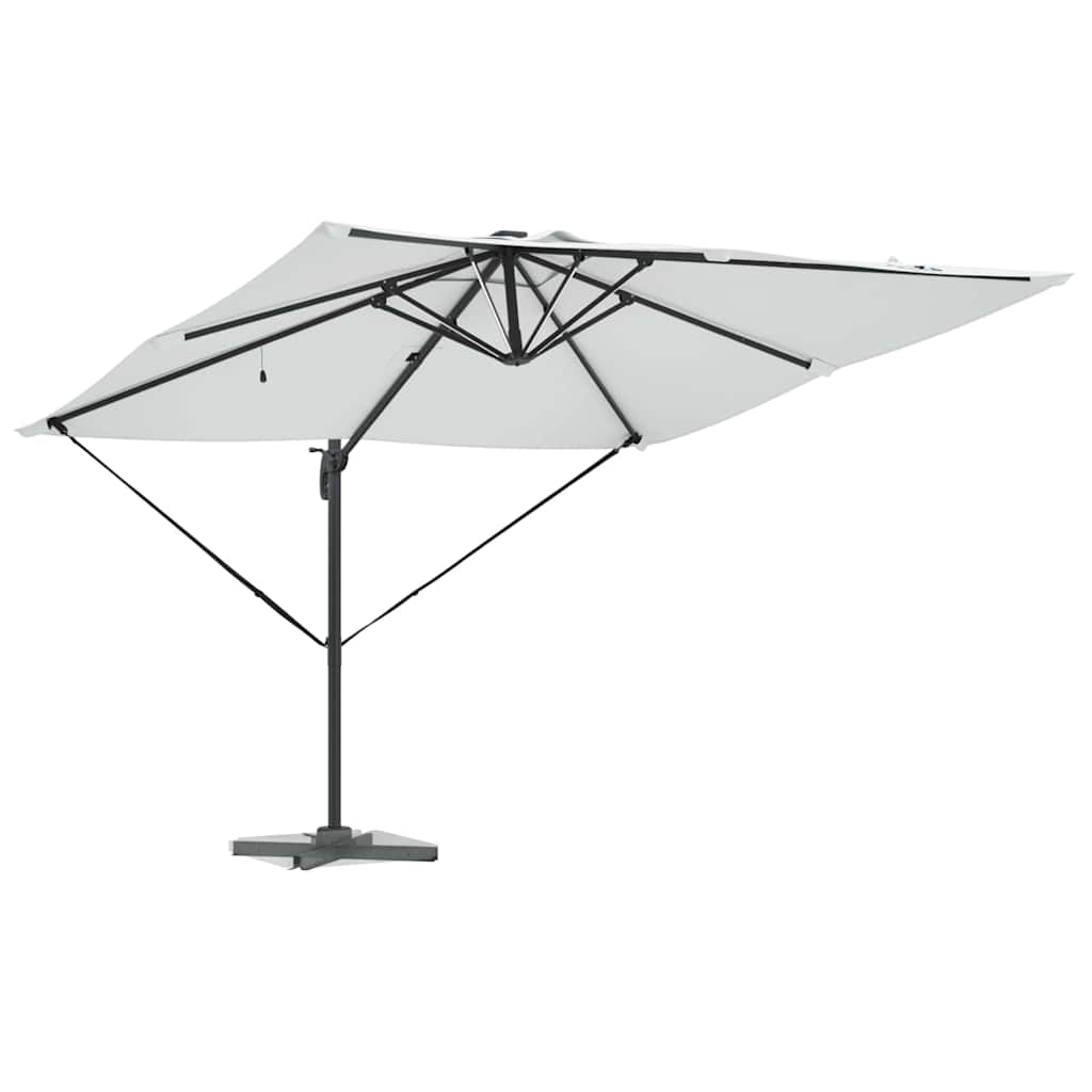 vidaXL Ομπρέλα ηλίου με φώτα λωρίδας LED Άμμος 286 x 284 x 270 εκ