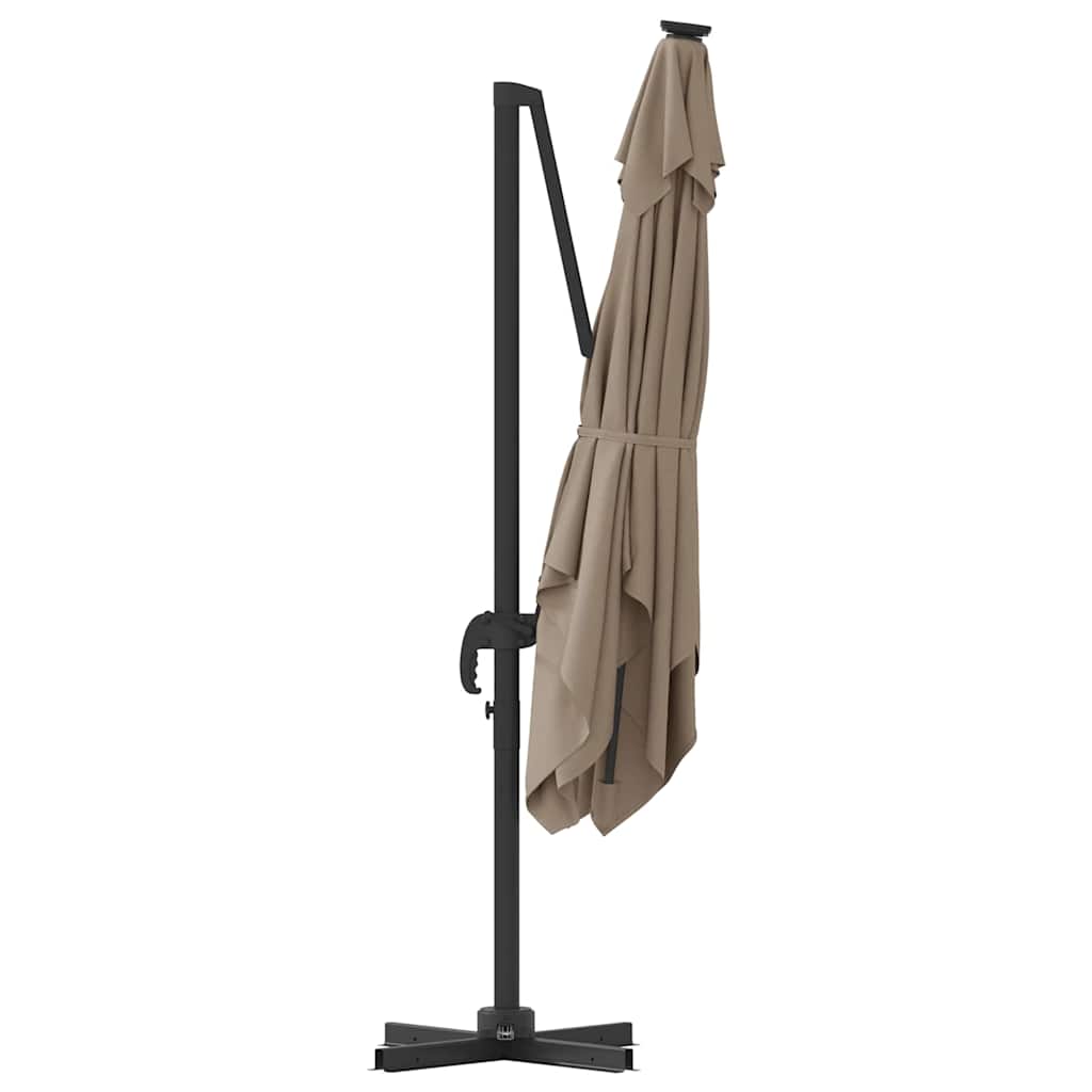 vidaXL Ρώμη Ομπρέλα Taupe 286 x 284 x 265 εκ Αλουμίνιο και Πολυεστέρας