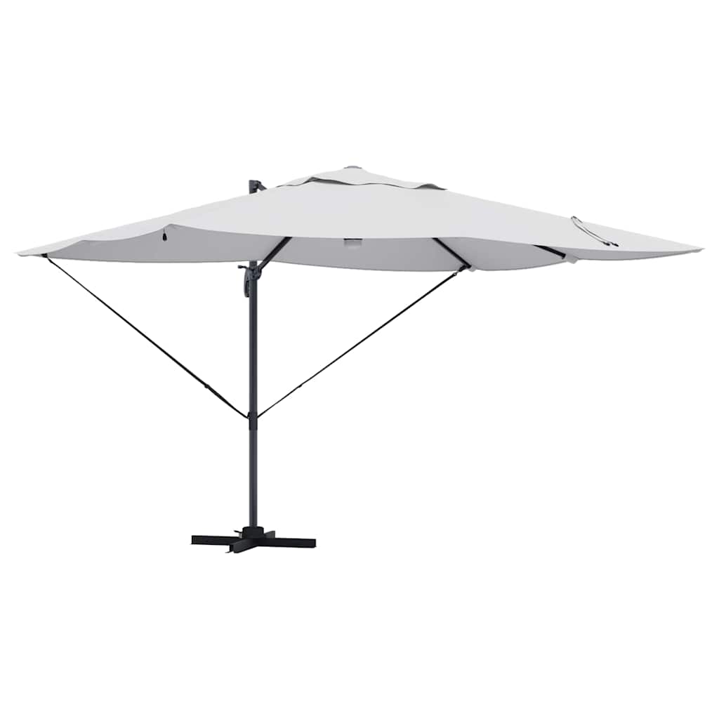 vidaXL Ομπρέλα ηλίου με φώτα λωρίδας LED Άμμος 351 x 250 x 253 εκ