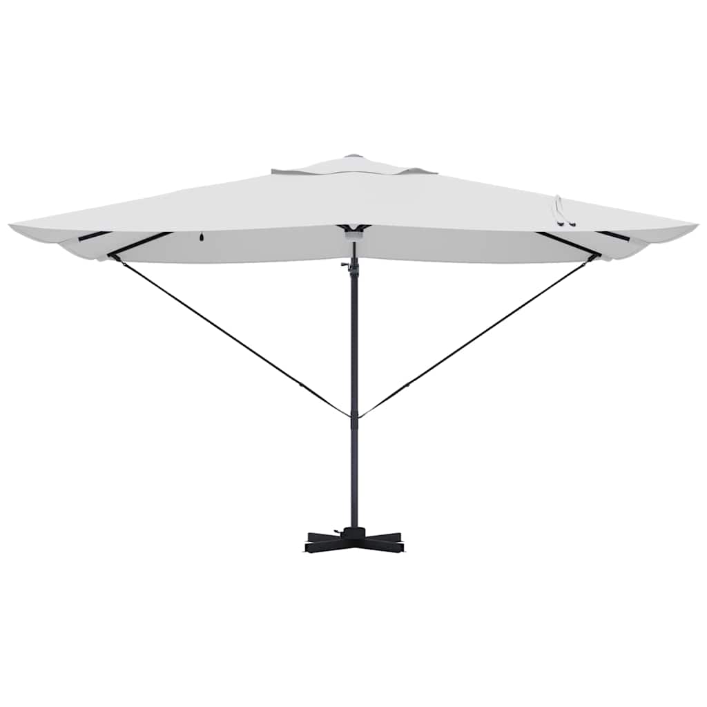 vidaXL Ομπρέλα ηλίου με φώτα λωρίδας LED Άμμος 351 x 250 x 253 εκ