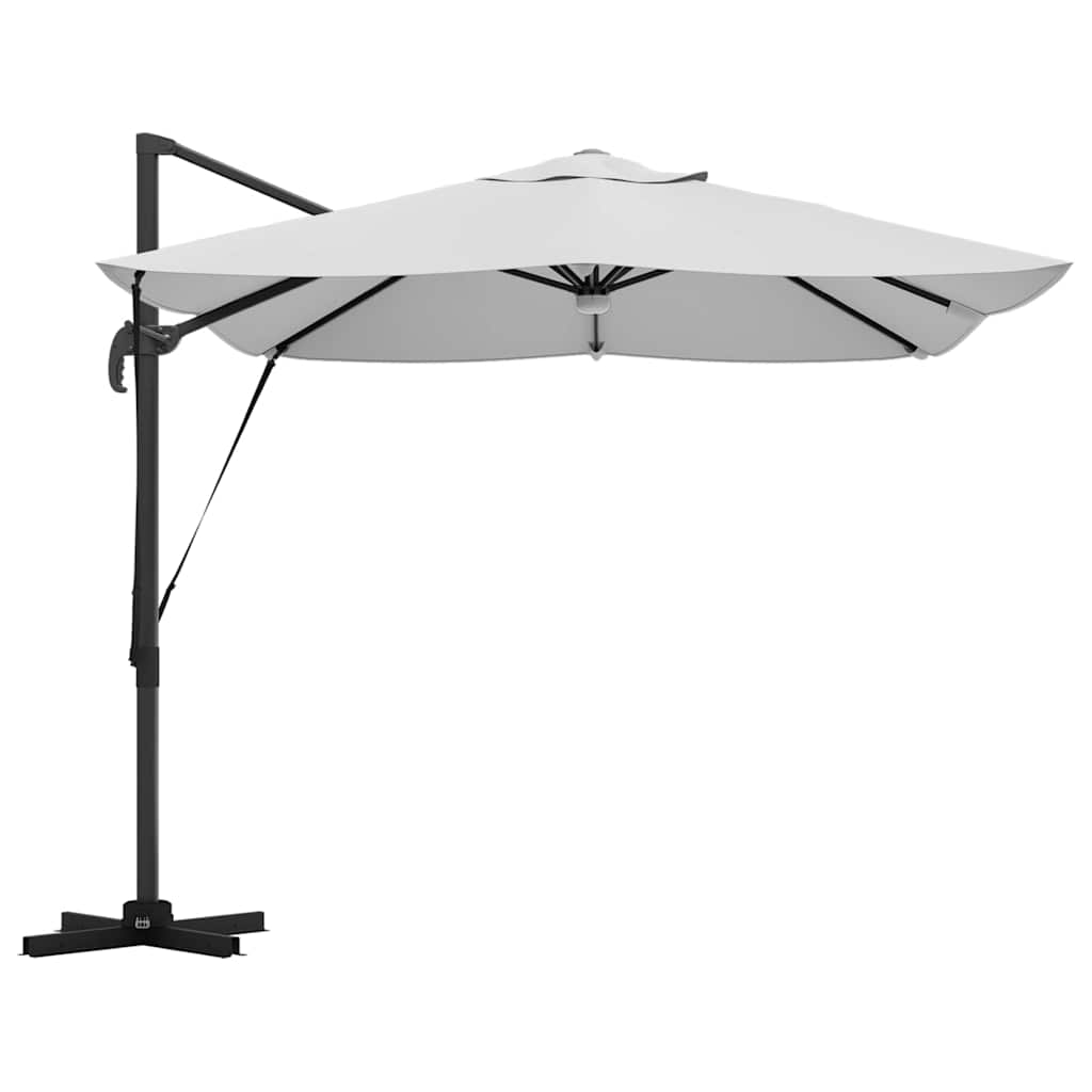 vidaXL Ομπρέλα ηλίου με φώτα λωρίδας LED Άμμος 351 x 250 x 253 εκ