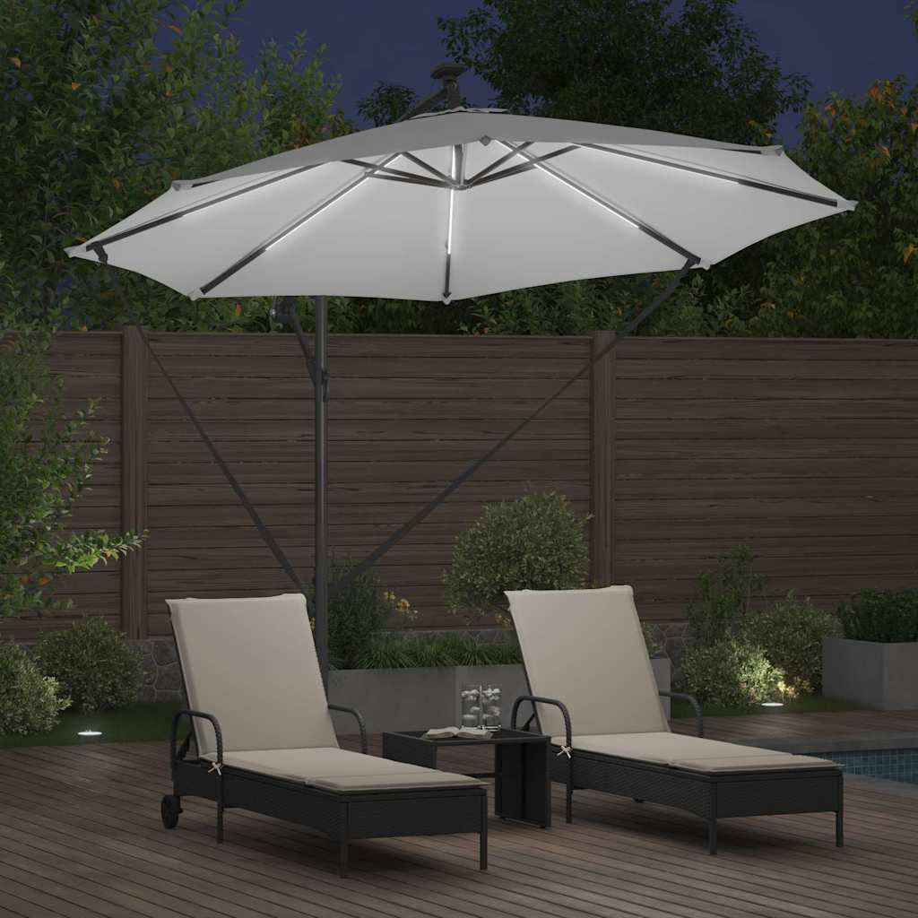 vidaXL Ομπρέλα Cantilever Banana με κλειδαριά Άμμος 294 x 294 x 248 cm