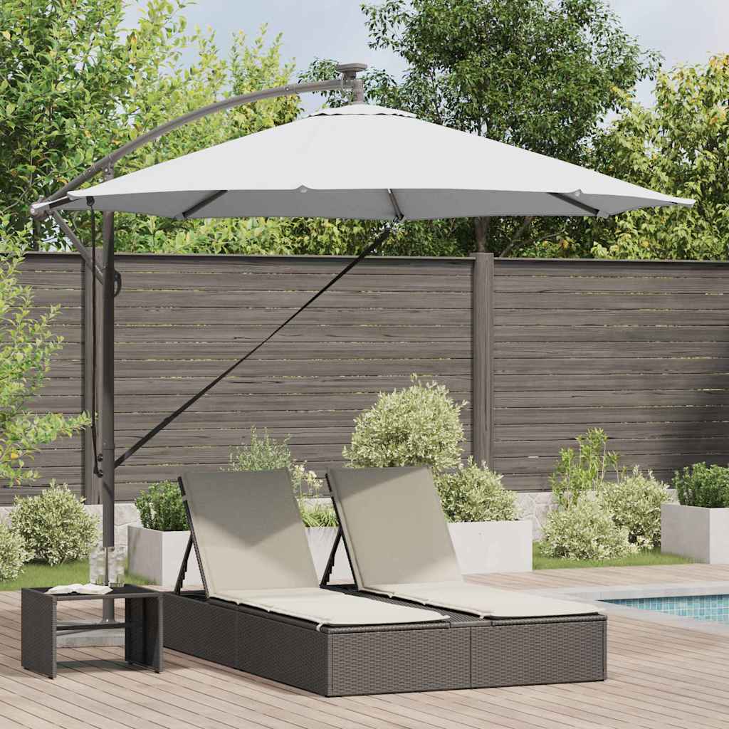 vidaXL Ομπρέλα ηλίου με φώτα λωρίδας LED Άμμος 294 x 294 x 248 cm