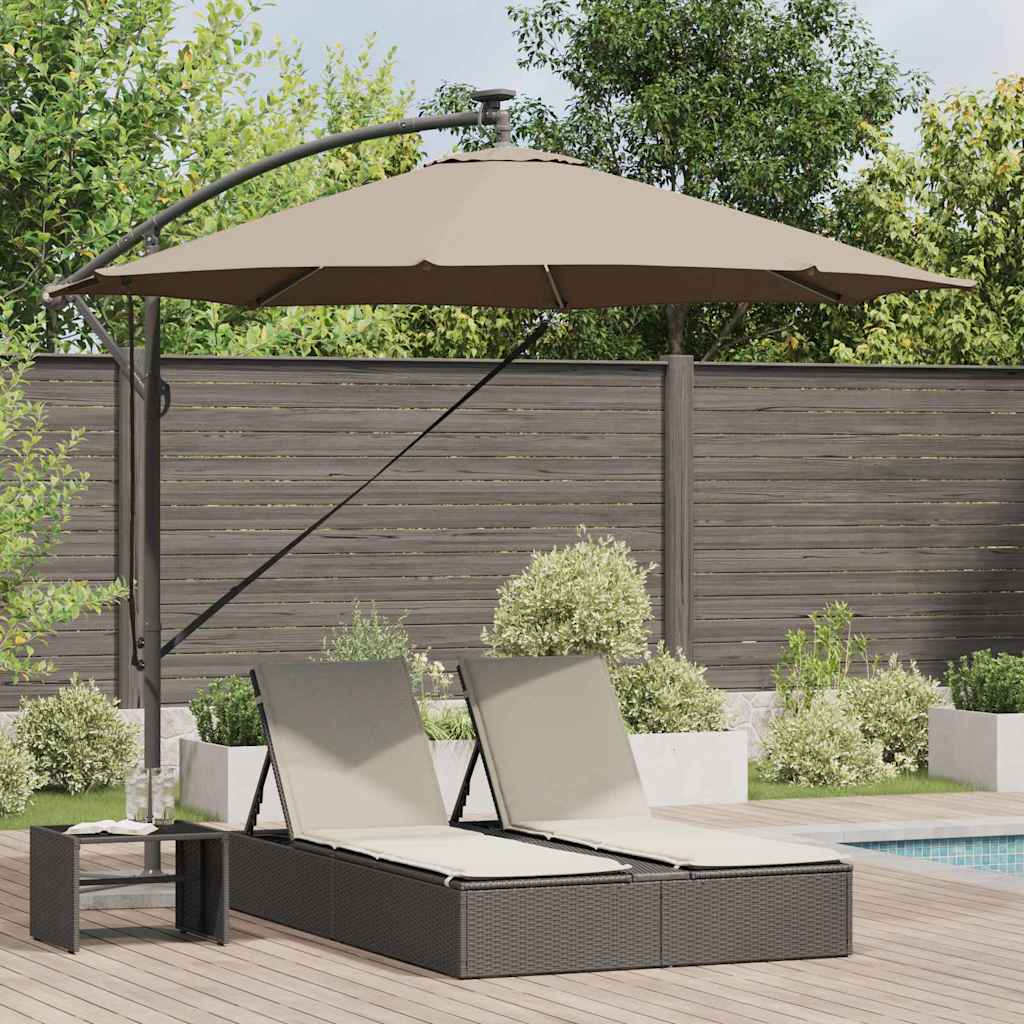 vidaXL Ομπρέλα Cantilever Banana με κλειδαριά Taupe 294 x 294 x 248 cm