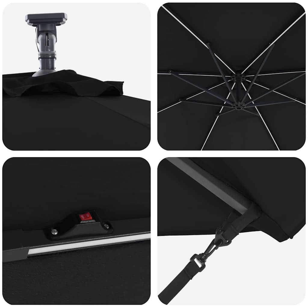 vidaXL Ομπρέλα ηλίου 294 x 294 x 248 cm Πολυεστέρας και Αλουμίνιο