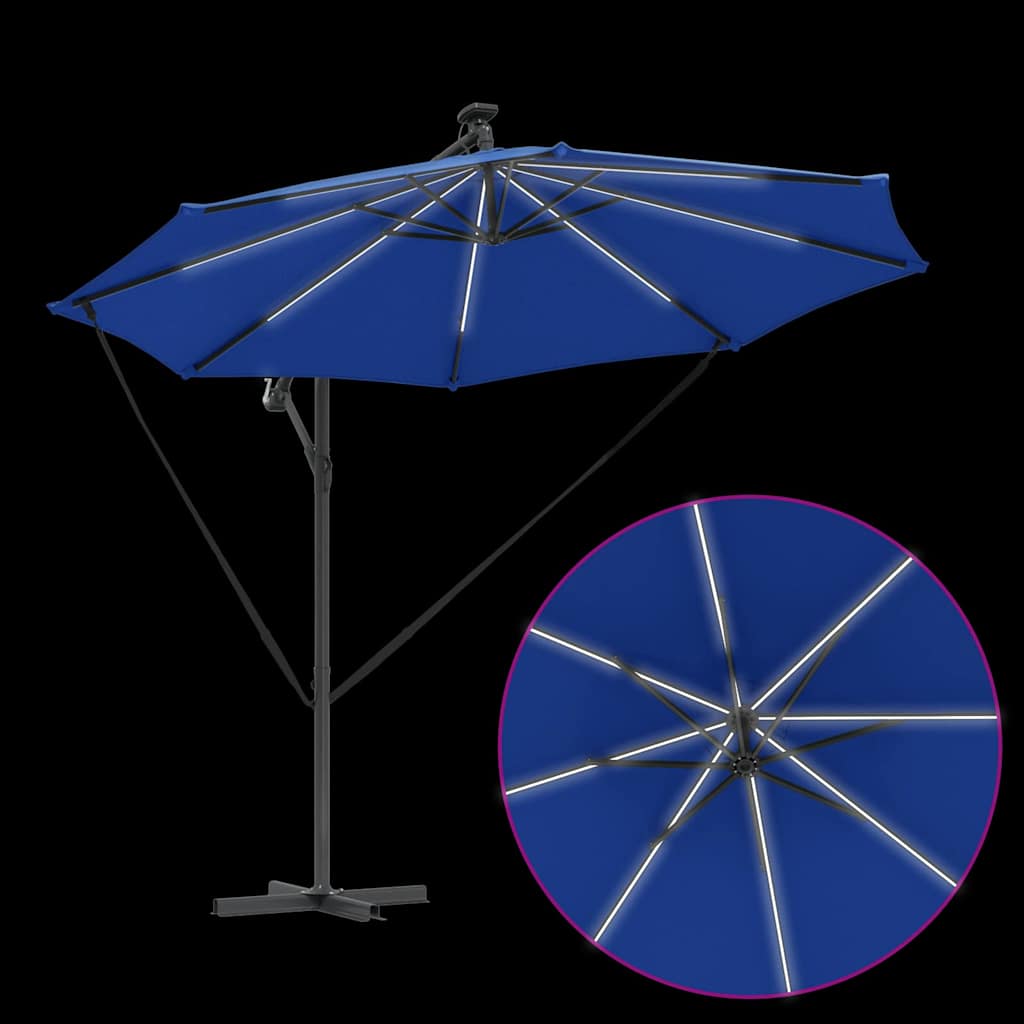 vidaXL Ομπρέλα ηλίου 294 x 294 x 248 cm Πολυεστέρας και Αλουμίνιο