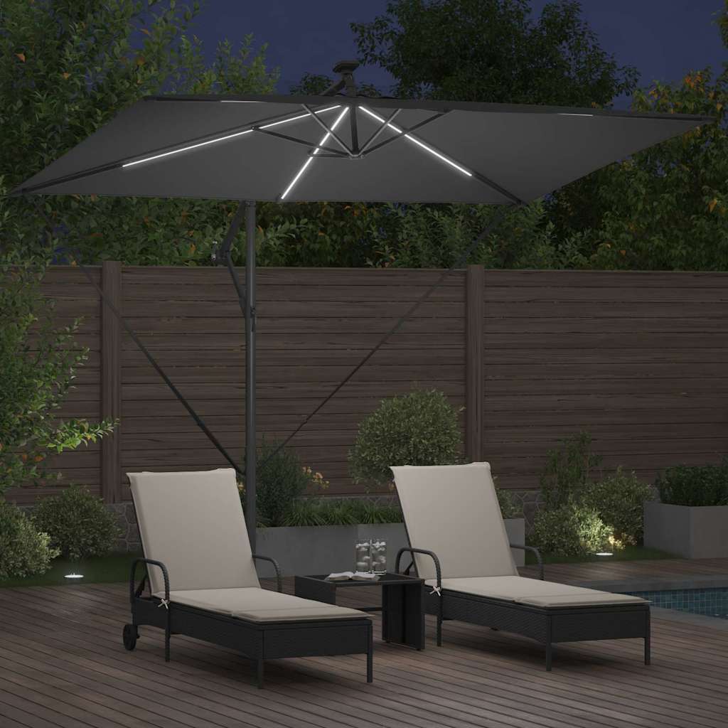 vidaXL Ομπρέλα Cantilever Banana Ανθρακί 294 x 200 x 254 εκ.