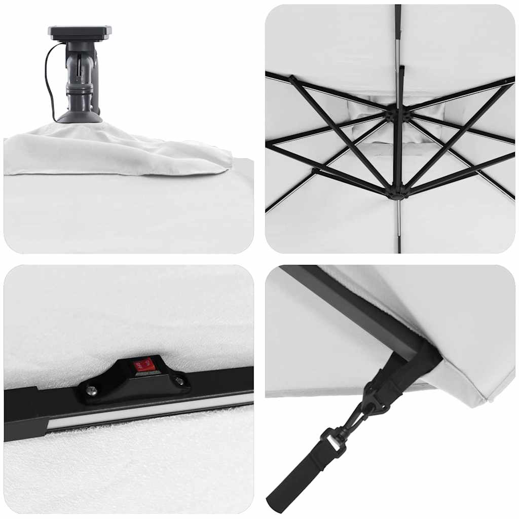 vidaXL Ομπρέλα Cantilever Banana Άμμος 249 x 249 x 250 εκ.